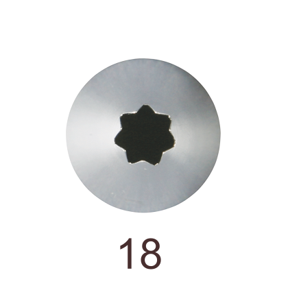 Кондитерская насадка открытая звезда №18 Tulip™ малый размер (diam. 4.7 mm; 7 лучей)