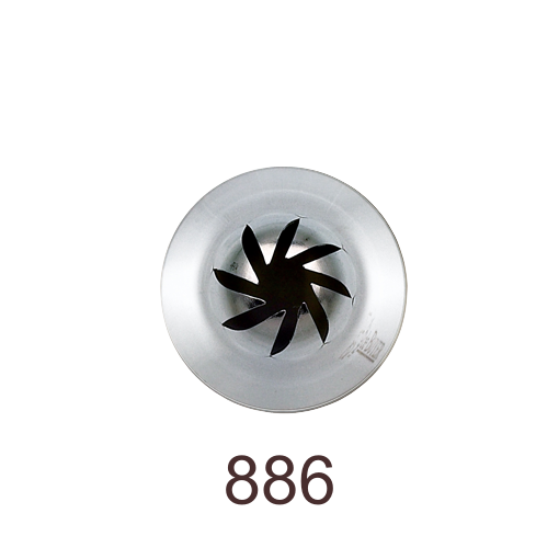Кондитерскиая насадка закрытая звезда косые лучи №886 Tulip™ | 8 лучей станд. размер