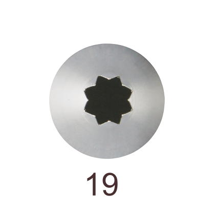 Кондитерская насадка открытая звезда №19 Tulip™ малый размер (diam. 5 mm; 8 лучей)