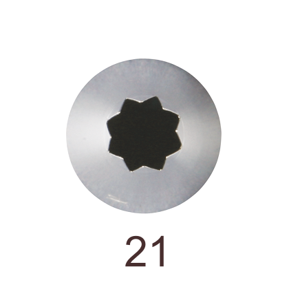 Кондитерская насадка открытая звезда №21 Tulip™ малый размер (diam. 6 mm; 8 лучей)