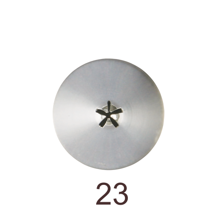 Кондитерская насадка закрытая звезда №23 Tulip™ малый размер (diam.4,4 mm; 5 лучей)