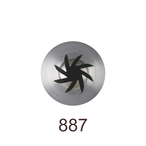 Кондитерскиая насадка закрытая звезда косые лучи №887 Tulip™ | 8 лучей станд. размер