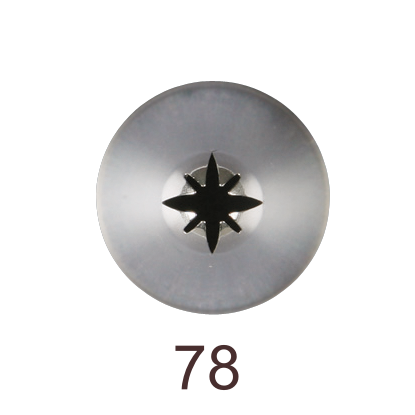 Кондитерская насадка закрытая звезда №78 Tulip™ разные лучи (diam.5 mm; 4-8 лучей)
