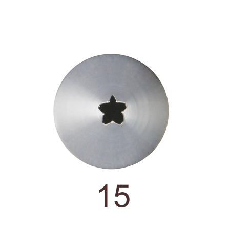 Кондитерская насадка открытая звезда №15 Tulip™ мини размер (diam. 2.5 mm; 5 лучей)