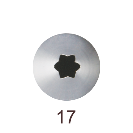 Кондитерская насадка открытая звезда №17 Tulip™ мини размер (diam. 4.2 mm; 6 лучей)