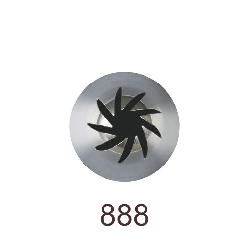 Кондитерскиая насадка закрытая звезда косые лучи №888 Tulip™ | 9 лучей большой размер