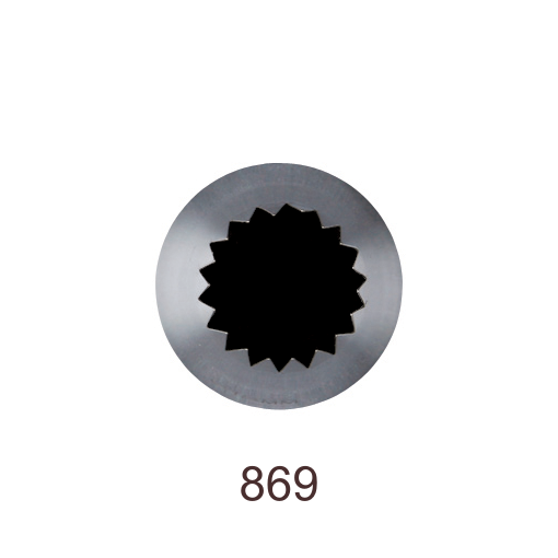 Кондитерская насадка открытая звезда №869 Tulip™ Французская трубочка (diam.18 mm; 18лучей)