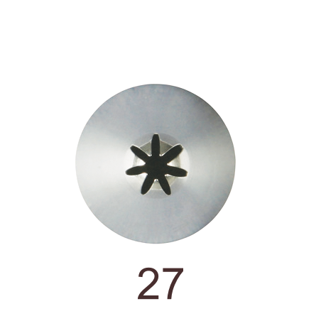 Кондитерская насадка закрытая звезда №27 Tulip™ малый размер (diam.7 mm; 6 лучей)