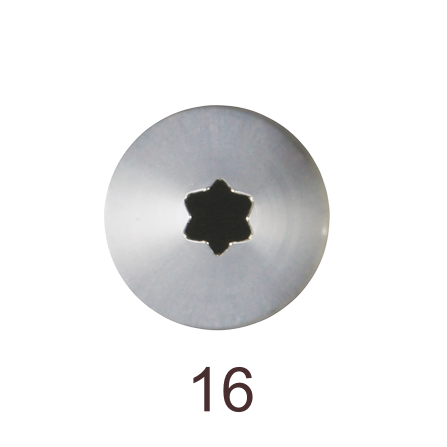 Кондитерская насадка открытая звезда №16 Tulip™ мини размер (diam. 3.5 mm; 6 лучей)