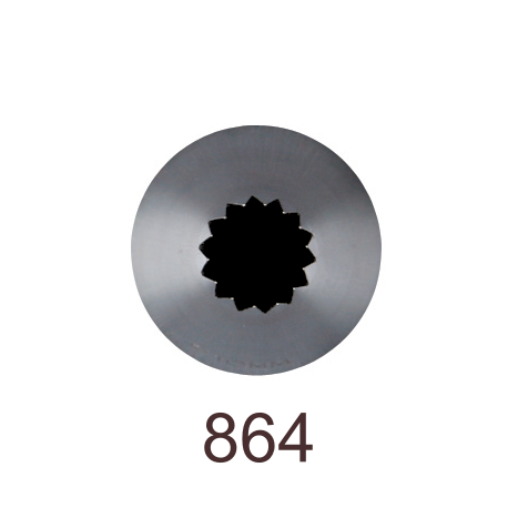 Кондитерская насадка открытая звезда №864 Tulip™ Французская трубочка (diam.10 mm; 14лучей)