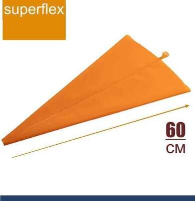 Кондитерский мешок силиконовый многоразовый 60 см superflex (оранжевый)