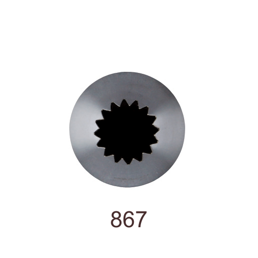 Кондитерская насадка открытая звезда №867 Tulip™ Французская трубочка (diam.14,5 mm; 16лучей)