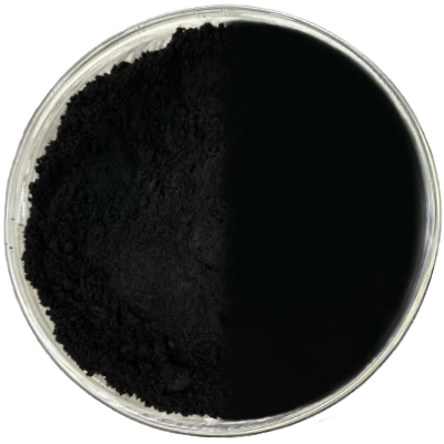 Чёрный натуральный бамбуковый уголь (пудра), обычно используется как чёрный, карбоновый пищевой краситель. Применяется в кулинирании, кондитерке, косметологии