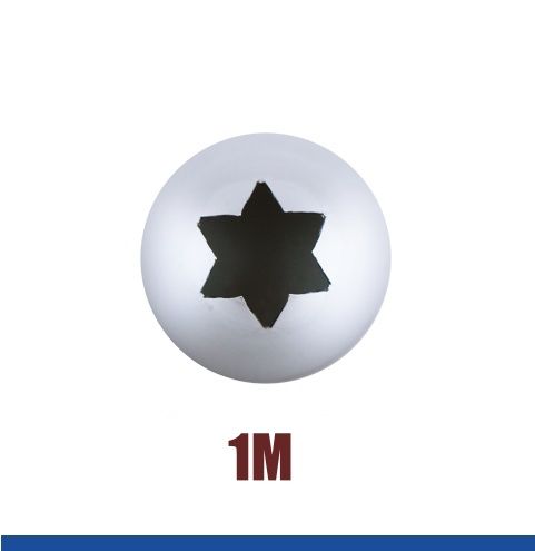 Кондитерская насадка 1M Tulip™ полузакрытая звезда, 6 лучей, Ø 7-13 мм, Korea