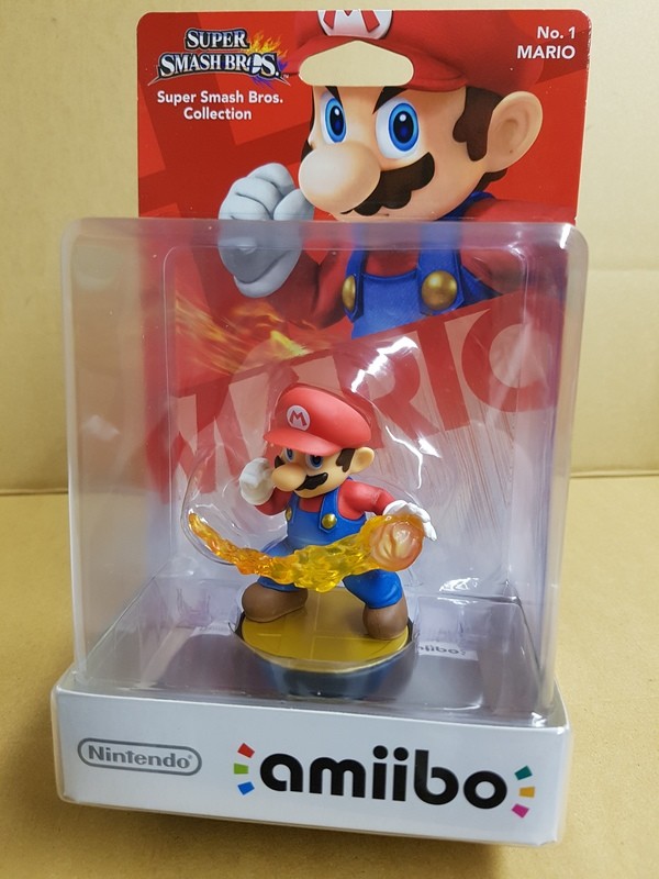 Nintendo Amiibo - Super Smash Bros - No.1 Mario - Rare