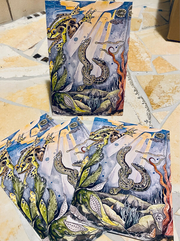 1 x Postkarte / postcard „Der kleine Egel“