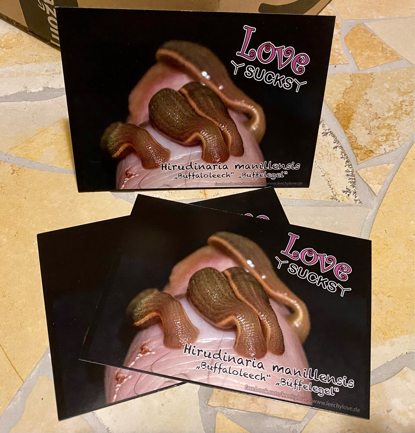 1 x Postkarte / postcard „Love sucks“