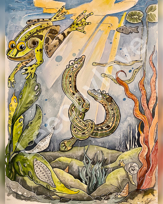 &quot;kleiner Egel&quot; Originalbild
&quot;little leech&quot; original drawing