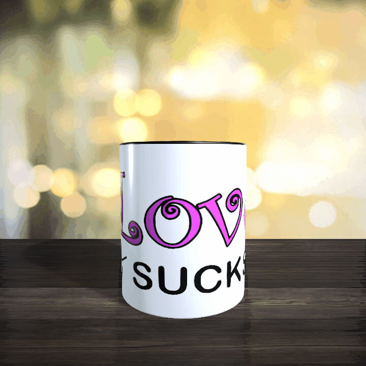 Tasse / mug &quot;Love sucks&quot; (ohne / without logo)
