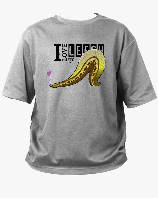 T-Shirt &quot;I LOVE MY LEECH&quot; grau, Gr. 3XL