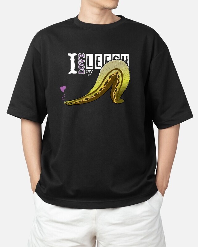 T-Shirt &quot;I LOVE MY LEECH&quot; schwarz, Gr. 5XL