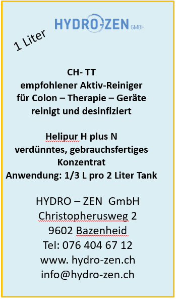 CH-TT empfohlener Aktivreiniger für Colon-Therapiegeräte 1- Liter