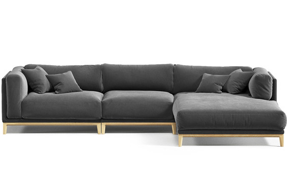 Sofa Case four-seater angular light birch