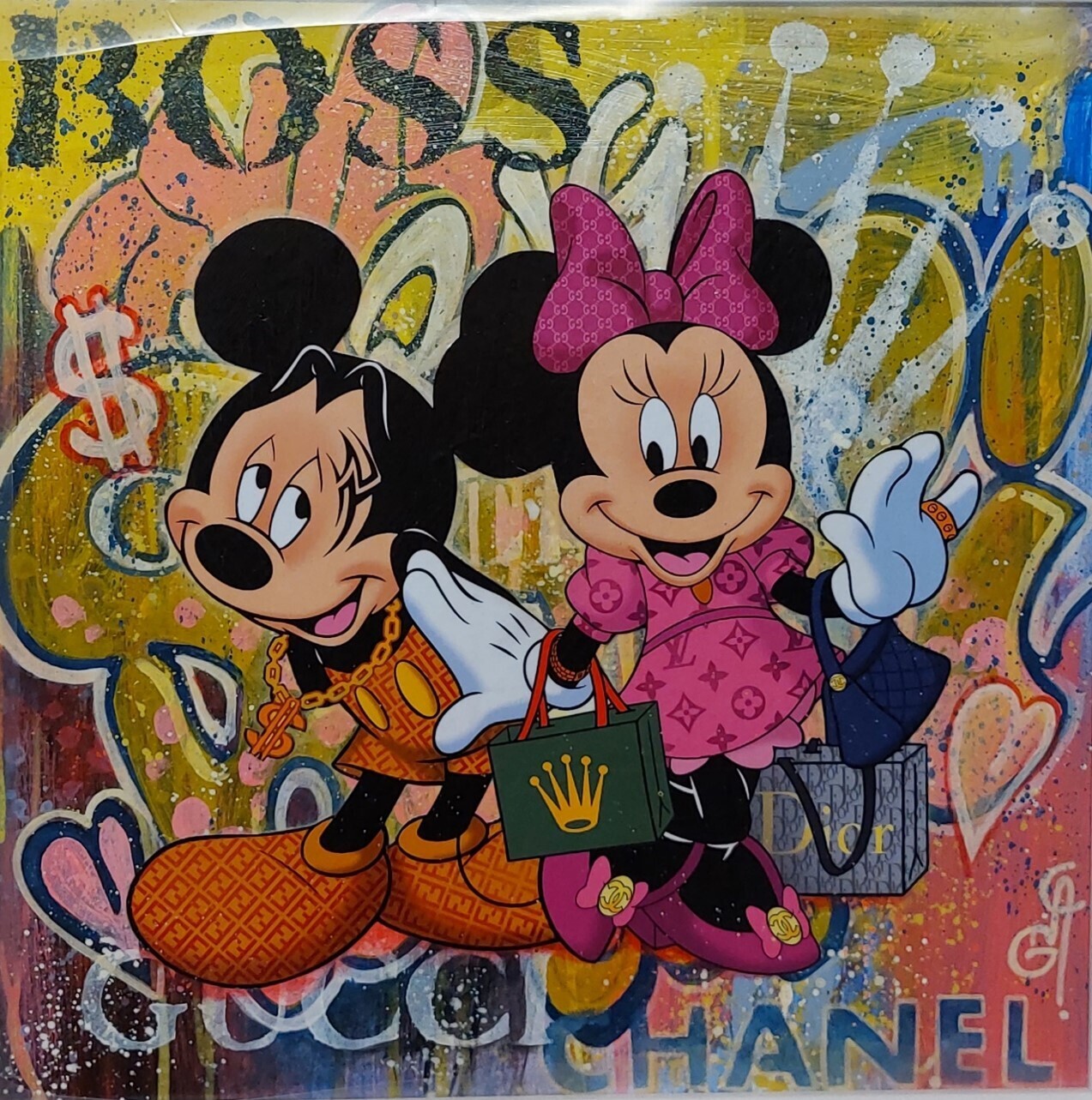 mickey mouse louis vuitton painting