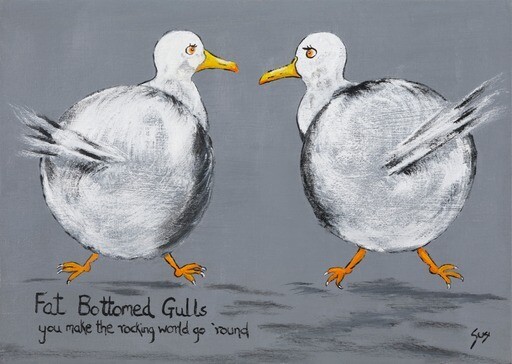 Fat Bottomed Gulls - a limited edition by Susi Whittaker