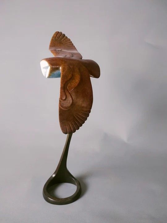 Barn Owl in Flight (miniature)