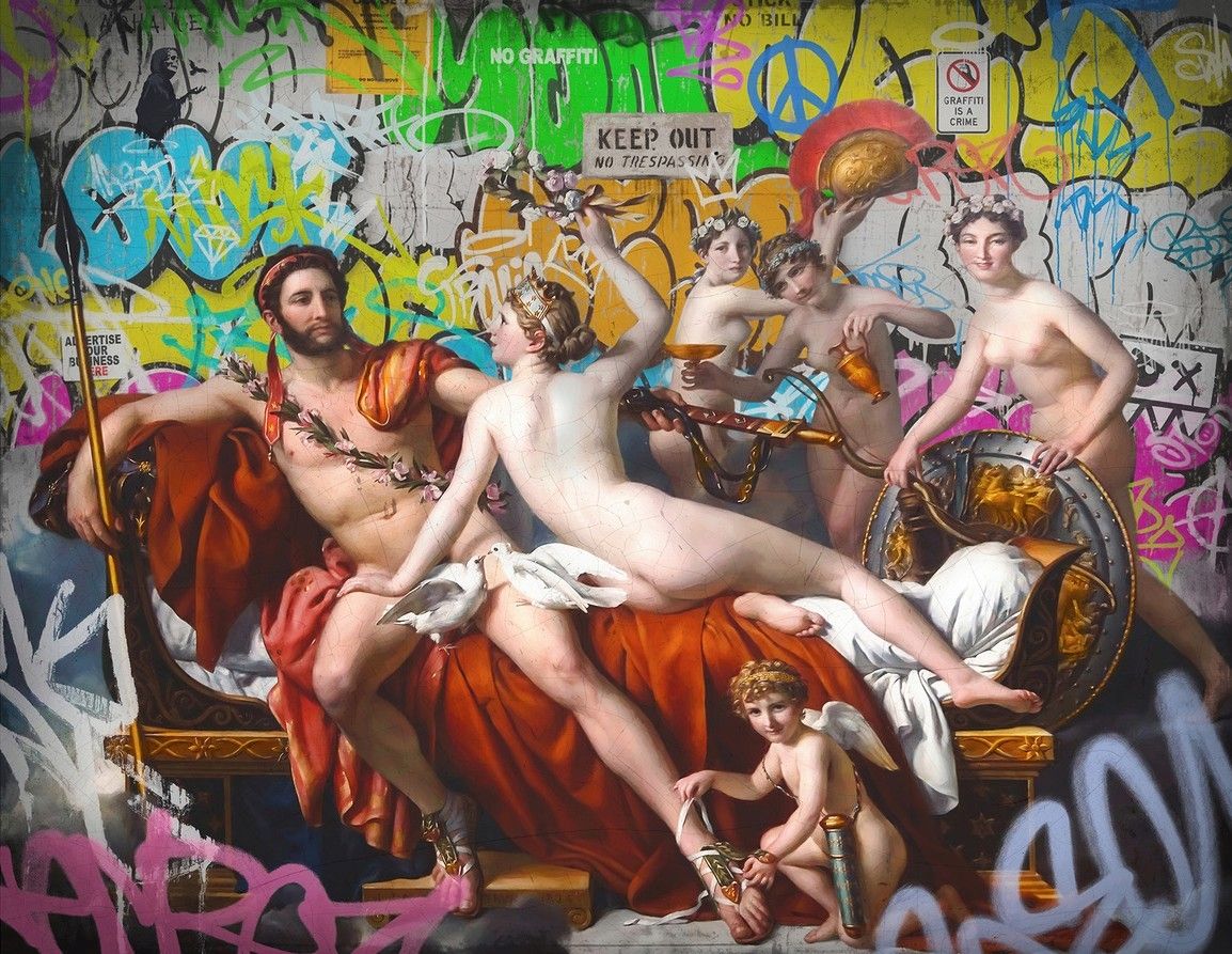 Mars Being Graffit'd by Venus