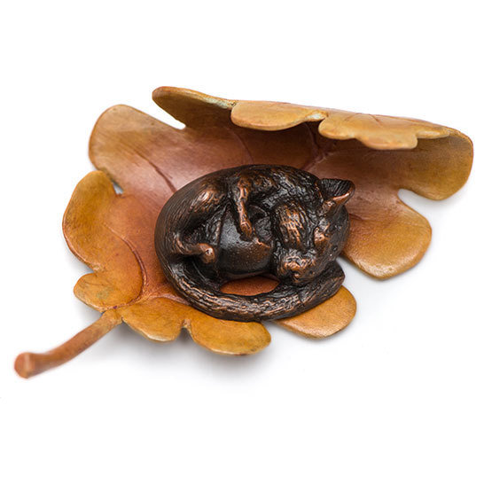 Mouse in Oak Leaf