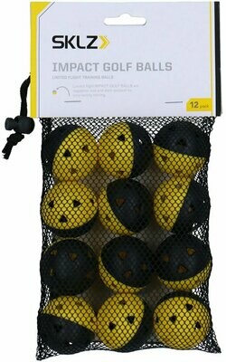 SKLZ Limited-Flight Practice Impact Golf Balls, 12 Pack