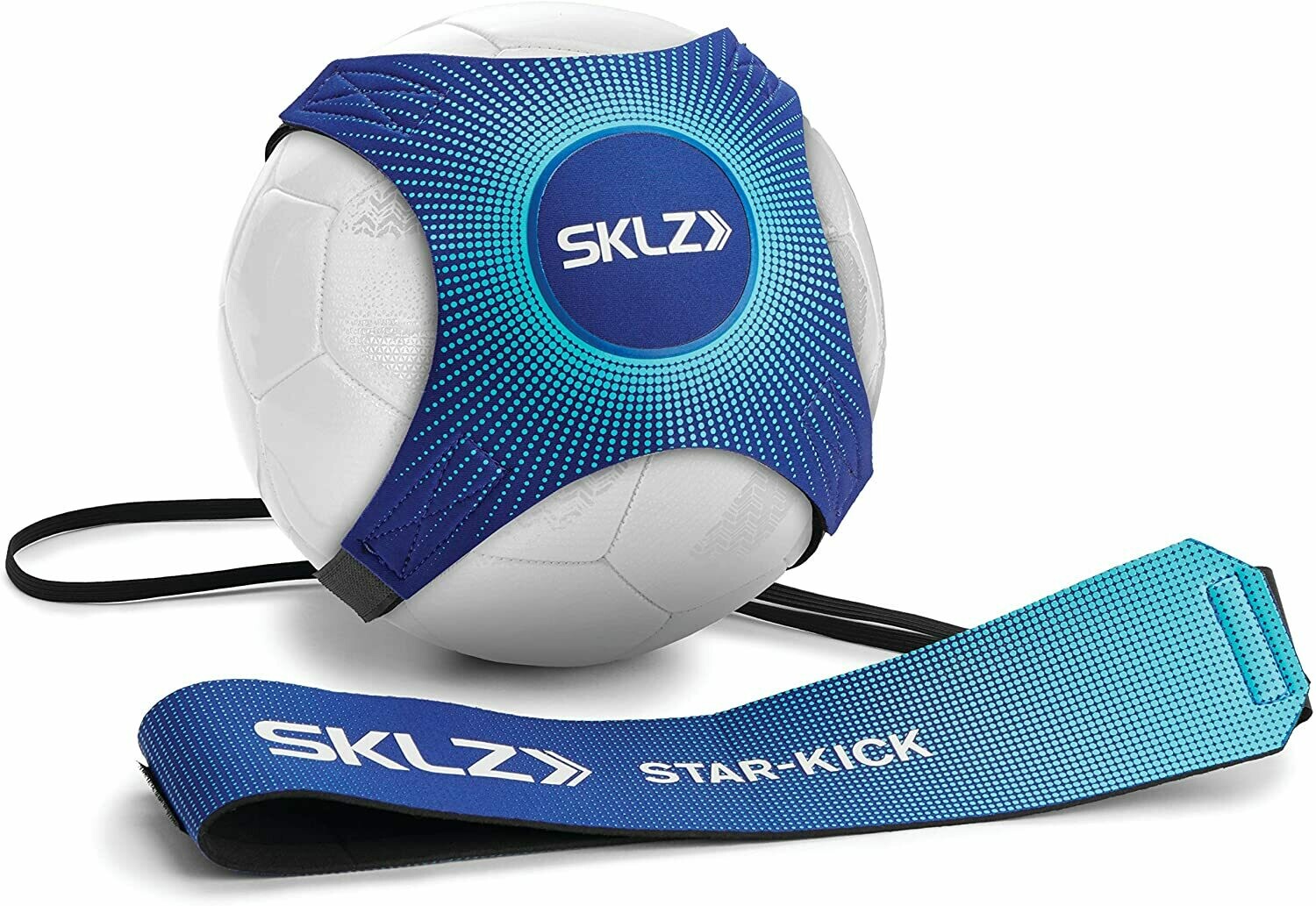 StarKick Hands Free Solo Soccer Trainer- Fits Ball Size 3, 4, and 5, Colour: Black/Yellow- Original