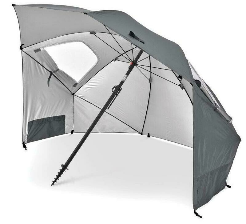 SKLZ SportBrella Premiere Grey: SPF50+ Rain, Wind, Sun Protection