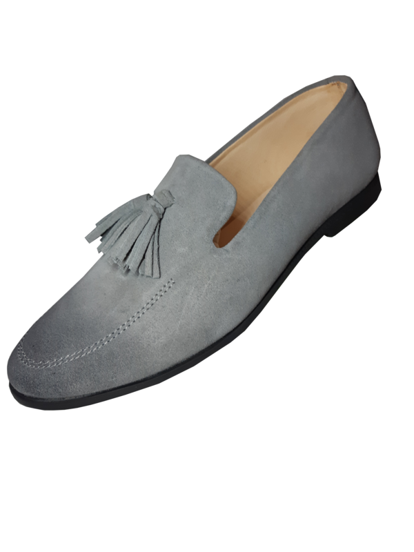 OzSca Khufu - Loafers w/ Tassels - (Ombre Genuine Suede GREY)