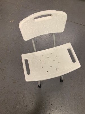 Shower chair with backrest