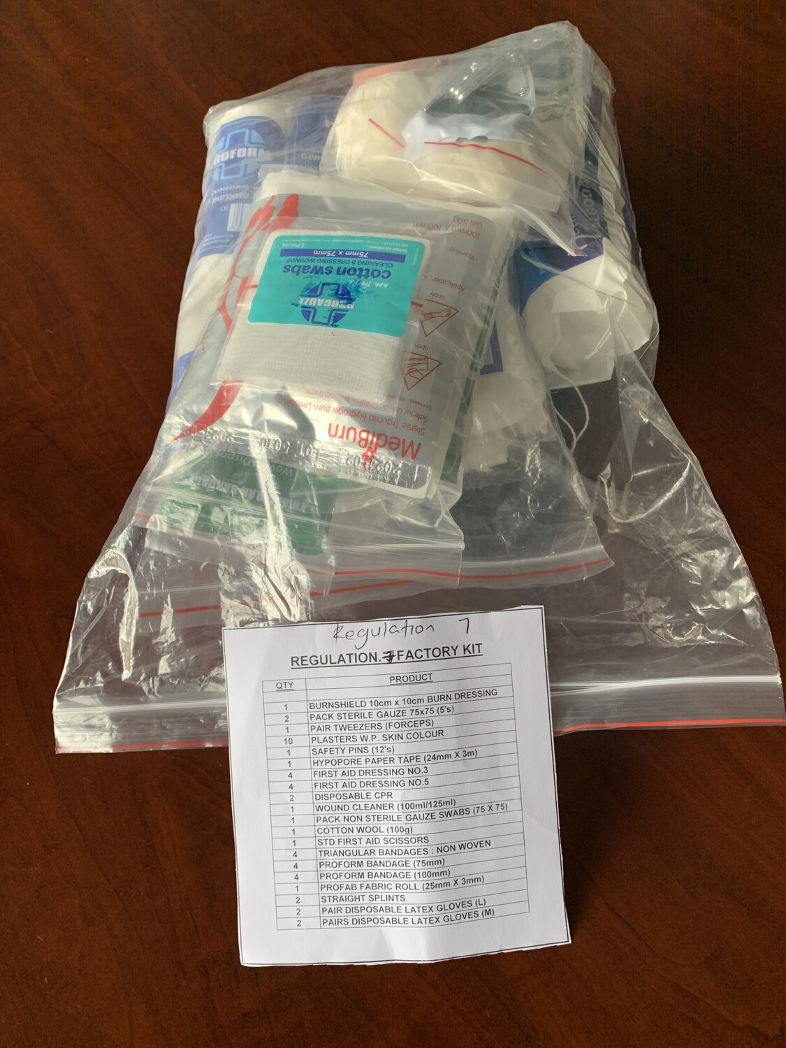 First Aid Regulation 7 Refill Kit