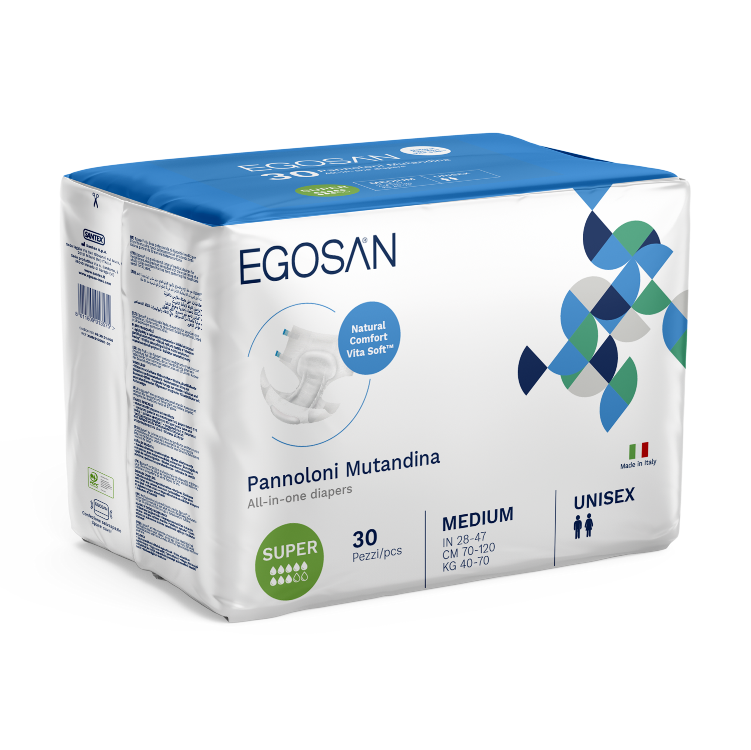 Egosan NAPPIES Vitasoft Super Med 30&#39;s