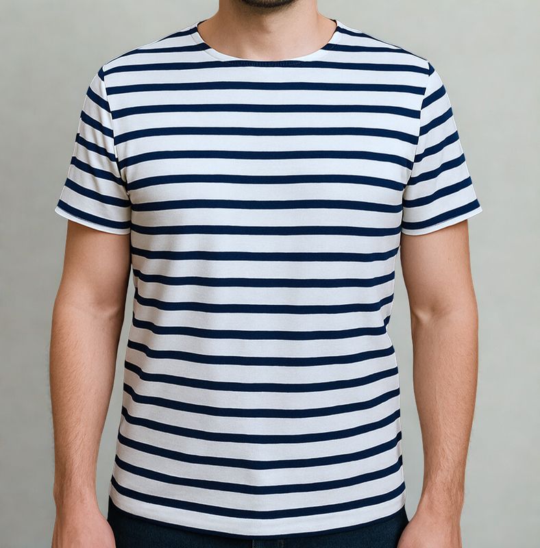 "Ile de Ré" Marinière mixte, coton épais