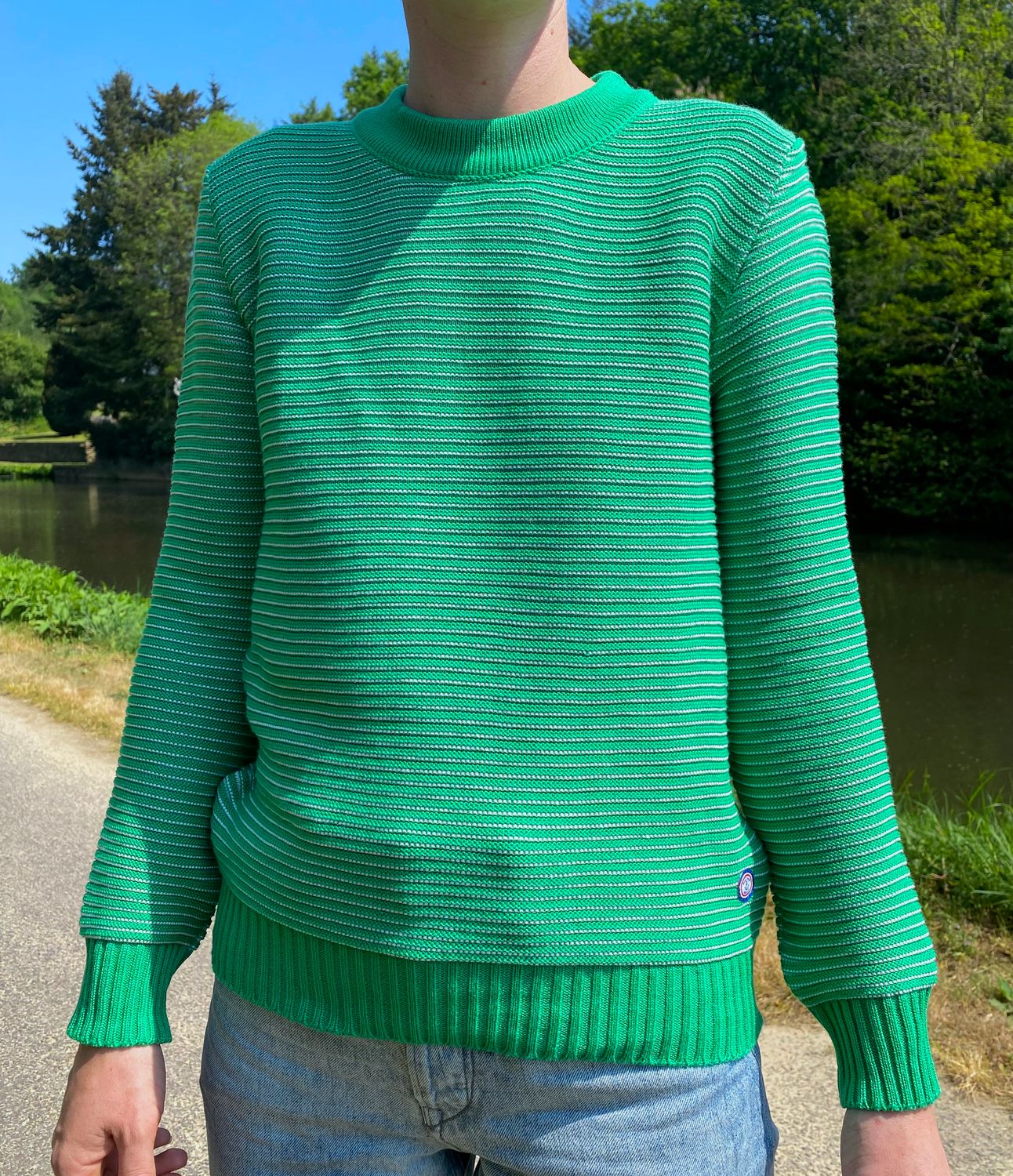 "Nora" pull texturé, coton mélangé