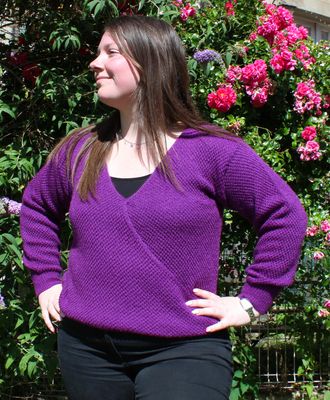 "Ambre" Pull cache-cœur, mohair mélangé