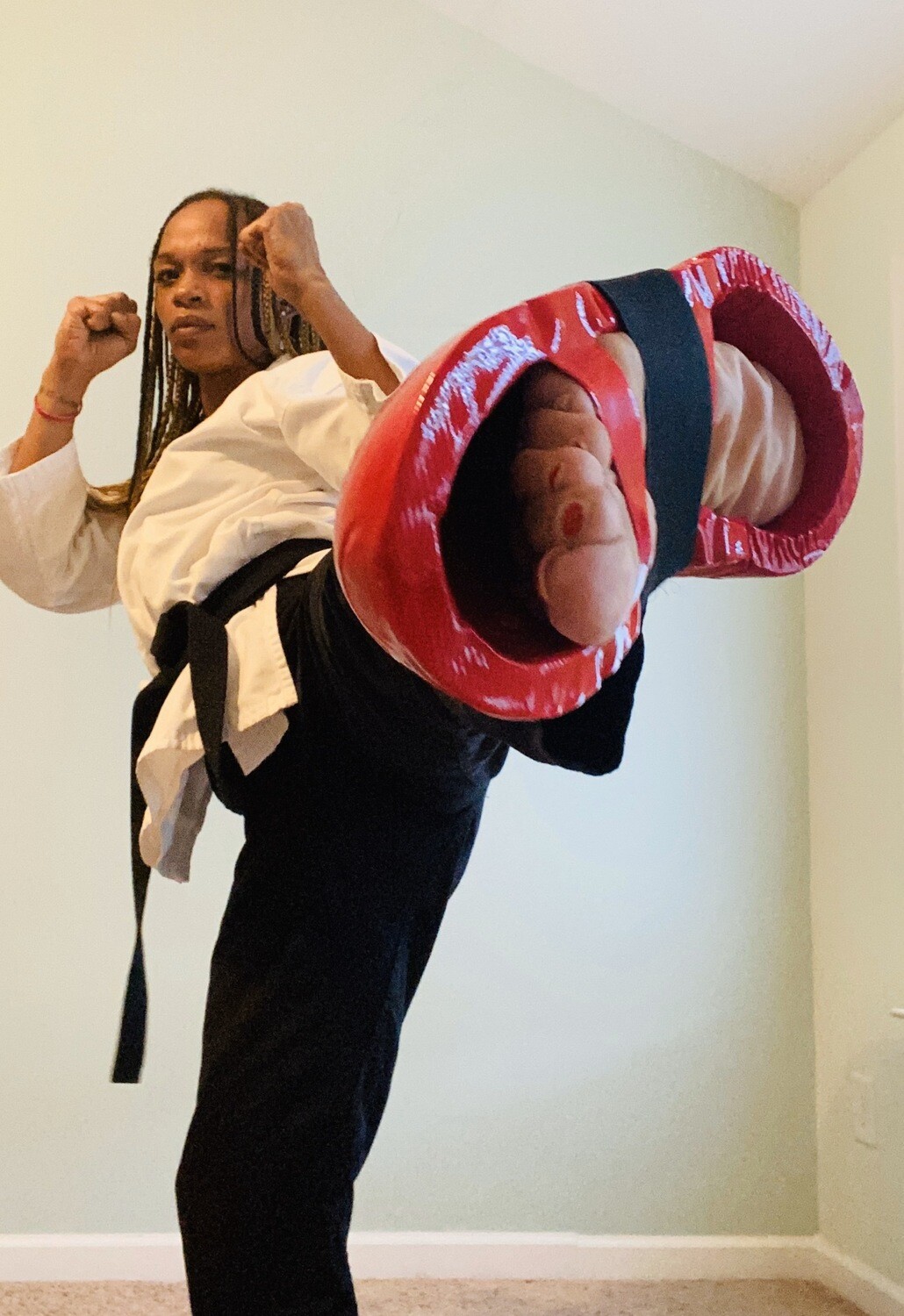 Kicking Your Butt High &amp; Low In My Foot Pads! POV