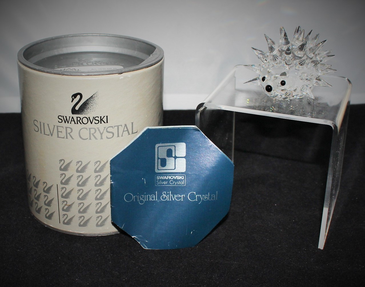 Swarovski Crystal "Hedgehog" Figurine #7630NR45 w/ Certificate & Box