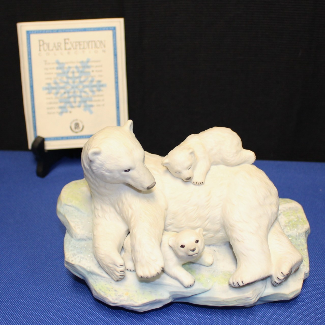 1992 Maruri Fine Porcelain Polar Bear Expedition Figurine w/ COA & Original Box