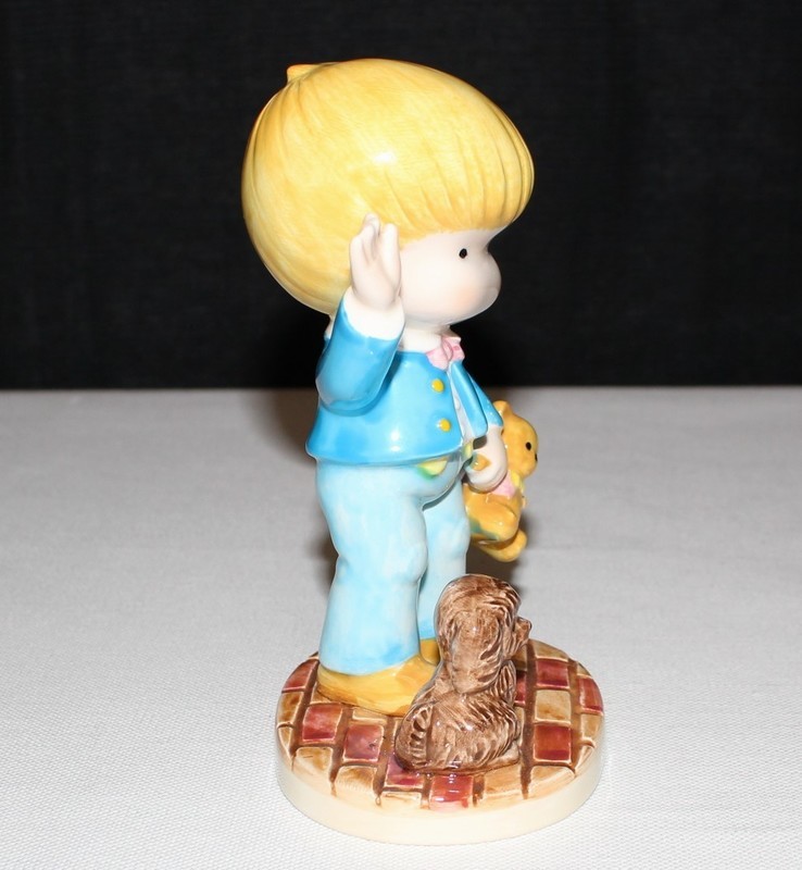 Joan Walsh 1981 Anglund Ebeling Reuss Teddy Bear 5" Boy Porcelain Figurine