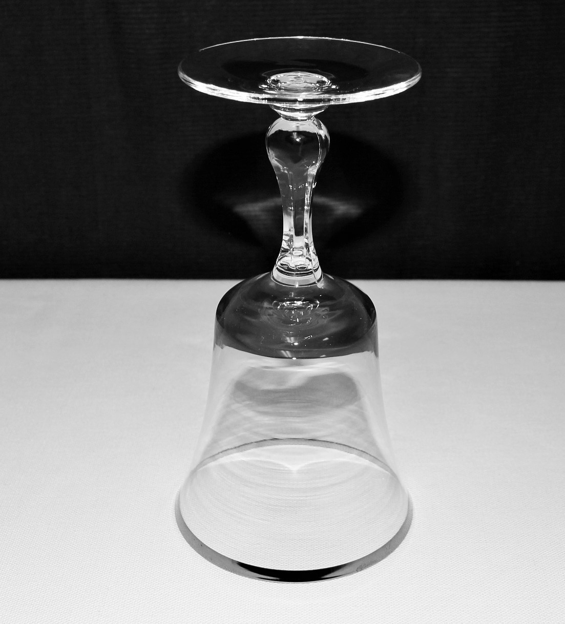 Fostoria Sheffield Platinum Trim Stem Blown Glass 6.75" Water Goblet