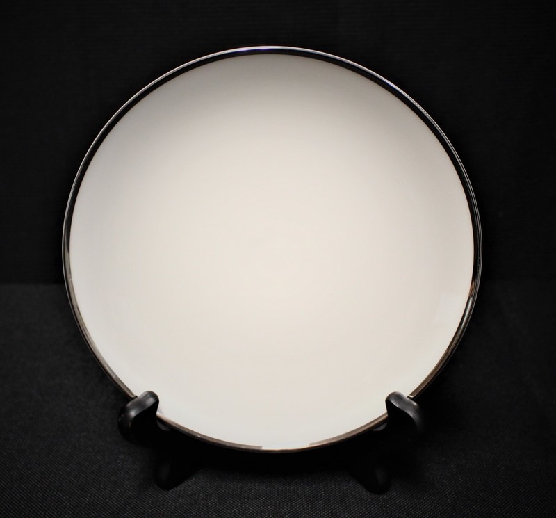 Noritake IVONNE 6.5” Bread Plate Ivory &amp; Platinum China 7522 - Multiple Available