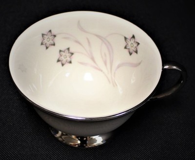 Flintridge STARFLOWER Footed Cup with Platinum Trim - Multiple Available