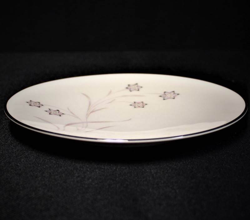 Flintridge STARFLOWER 6.5&quot; Bread Plate with Platinum Trim - Multiple Available
